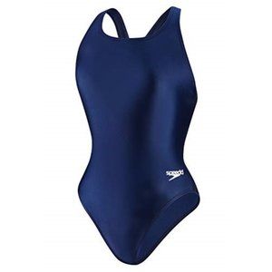 NWOT Speedo Girl's Youth Swimsuit Navy 8/24